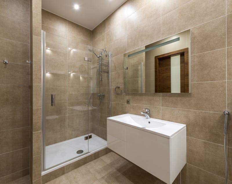 a simple bathroom